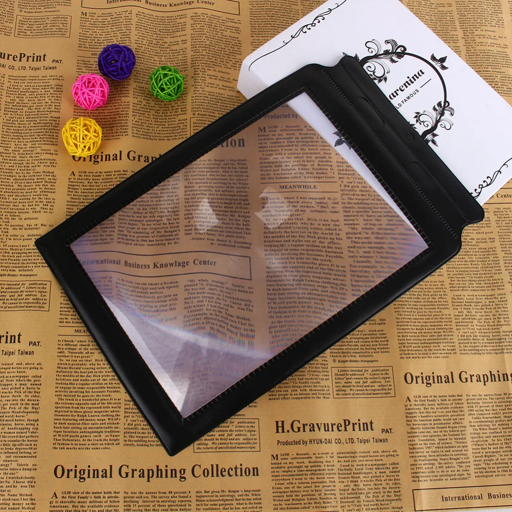 hot sale big a4 full page 3x magnifier sheet large magnifying glass magnifying sheet