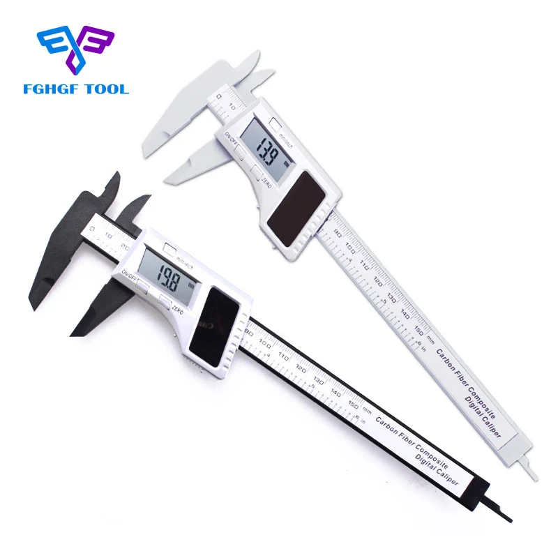 

FGHGF 150MM Stahngel 6inch Pachymeter Solar Power Digital Vernier Calipers Energy Digital pachometer Gauge Measuring Tools