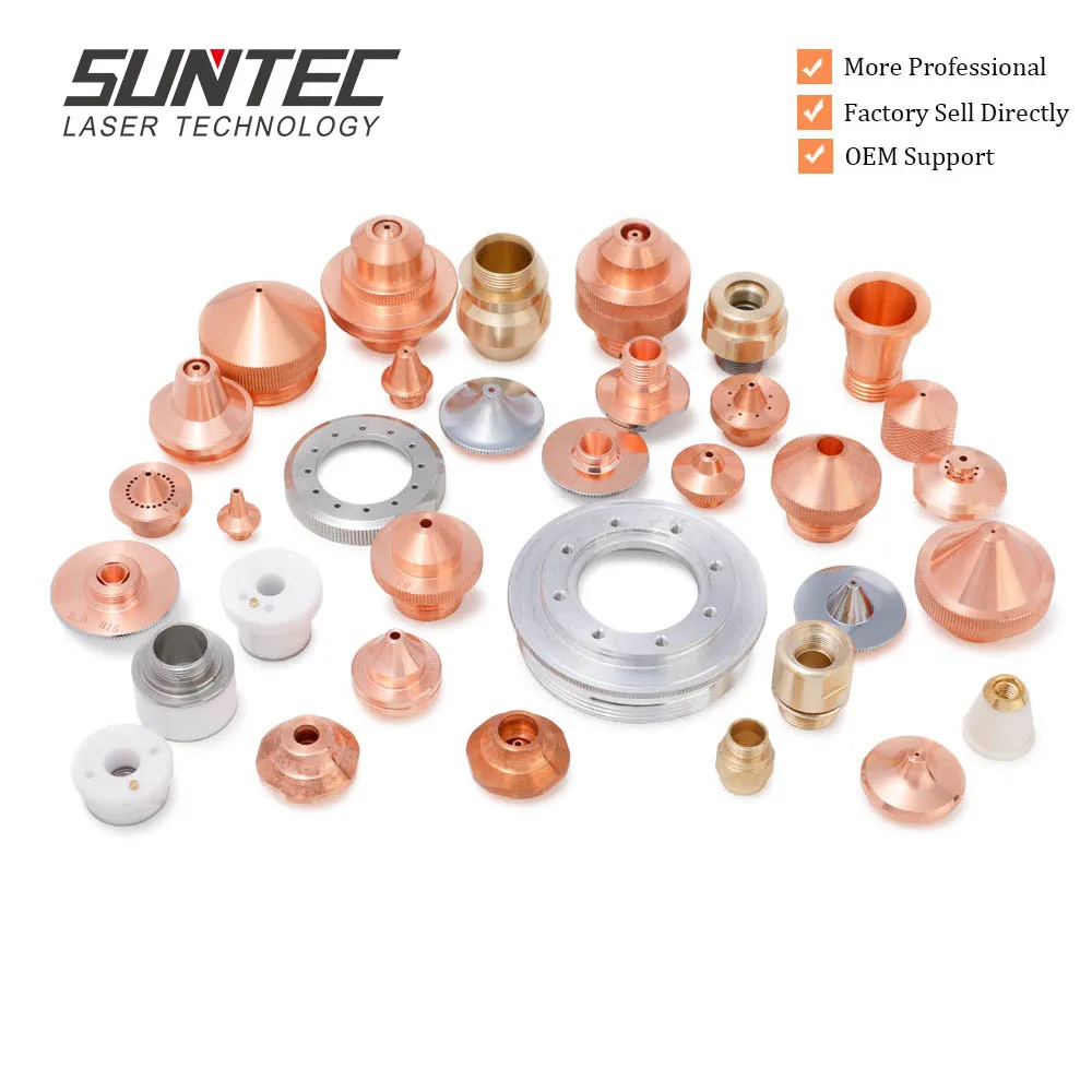 Suntec Fiber CO2 Laser double layer nozzle Dia.28mm Caliber 0.8-5.0mm for Precitec WSX Co2 Fiber laser cutting machine