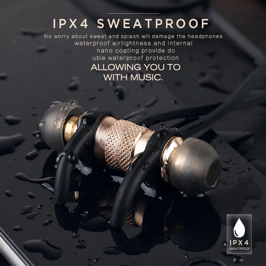 Wireless Headphones Bluetooth Earphone Sweatproof Sports Earphones With MIC Bass Stereo For Sport Smart phone Running Gym