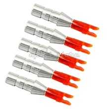 50 комплектов шпилька в виде стрелки S Nock& штифты-зарубки под тетиву адаптер для карбонового алюминиевого вала внутренний диаметр 6,2 мм прозрачный оранжевый