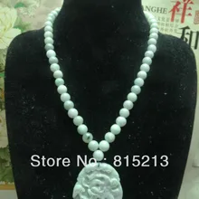 ddh006 светло-зеленый натуральный бусины из нефрита ожерелье/лаванда и зеленый кулон с драконом 5,3