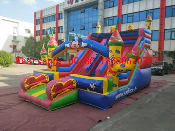 

(China Guangzhou) Factory direct inflatable slide / castle / trampoline / pool slide / Mickey slide YLY-035