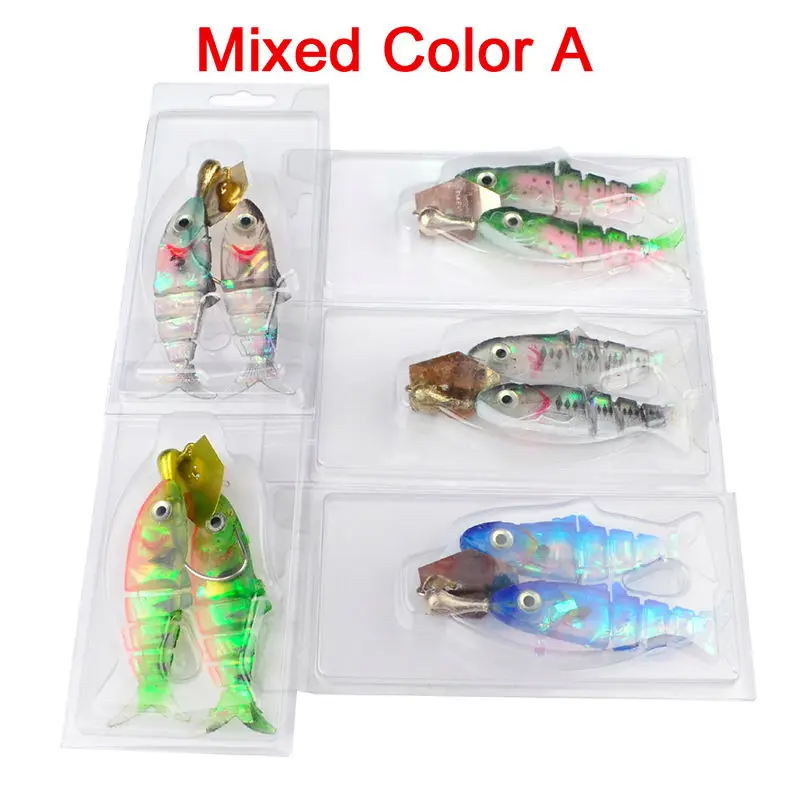 2pcs/lot Soft Plastic Jointed Lures Tackle 12CM Lure Kit Wobbler Fish
