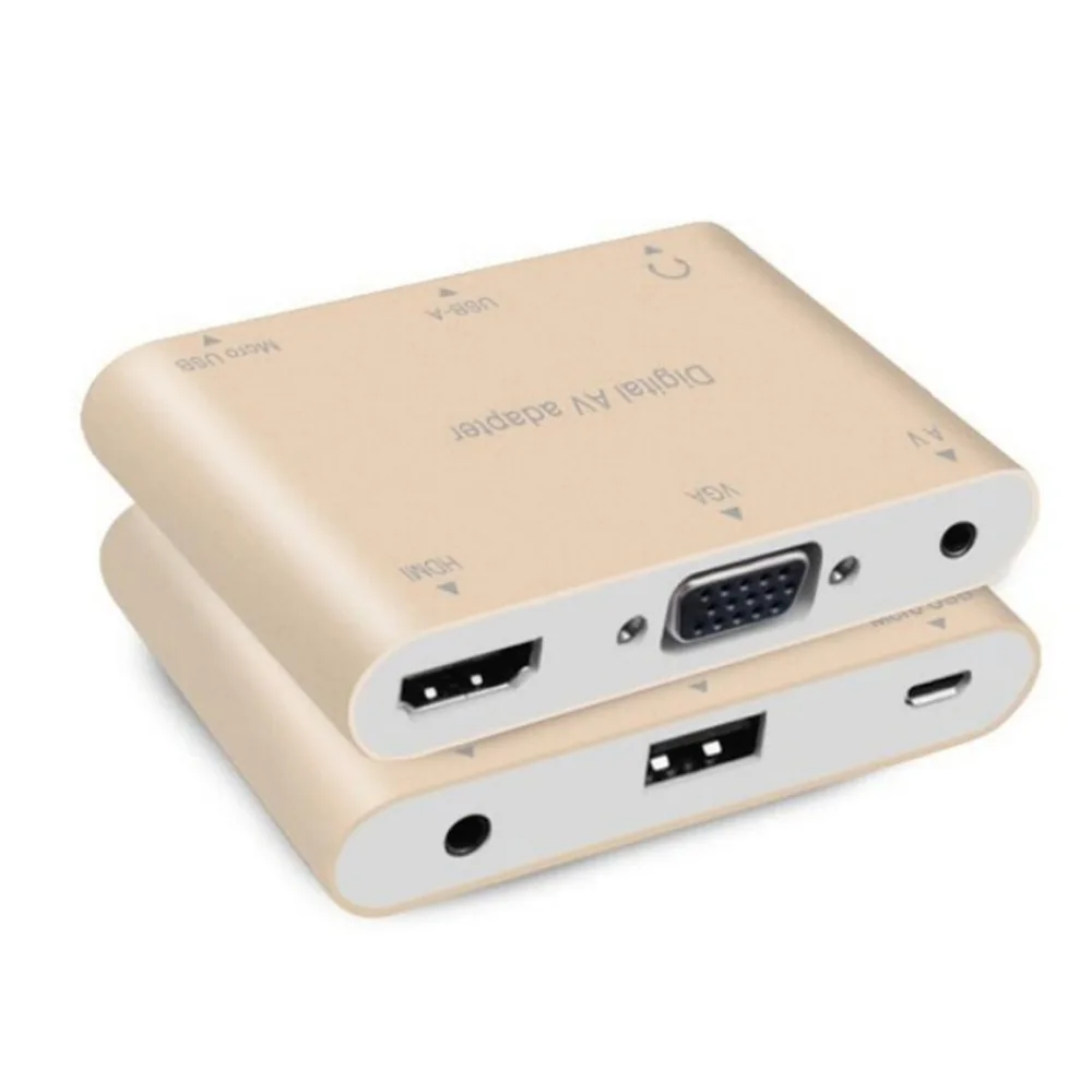 

portable multifunction conversion adapter 3 in 1 USB Audio Adapter USB to HDMI VGA+Video Converter Digital AV for tablet laptop