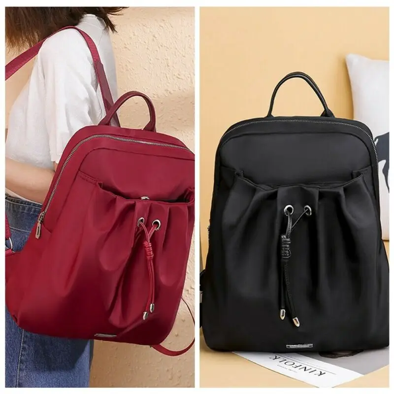 

New Women Travel Solid Color Backpack High Quality Tote Unisex Backpacks Fashion For Teenage Girls School Shoulder Bag Bagpack