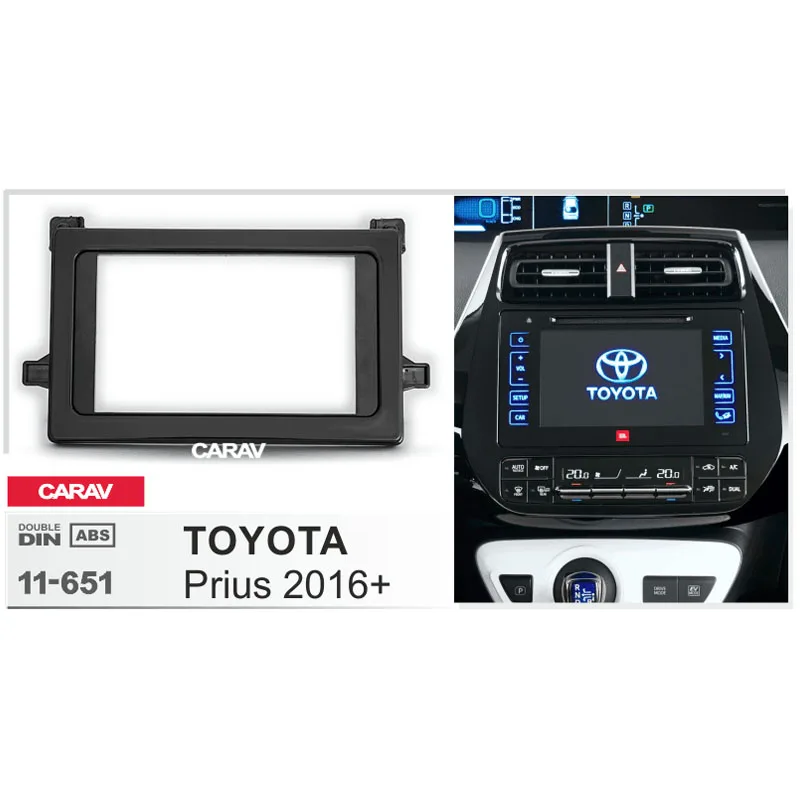 CARAV 11 651 Car Radio Fascia Panel for TOYOTA Prius 2016++ Stereo Fascia Dash CD Trim ...