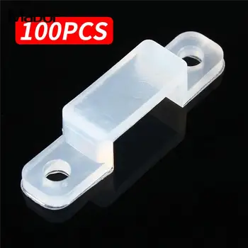 

Fixer Clip LED Strip Light 100pcs Durable Silicon Fastener 5050 5630 Home Decor Soft Fixer Silicon Clip Clear Fix RGB Accessory