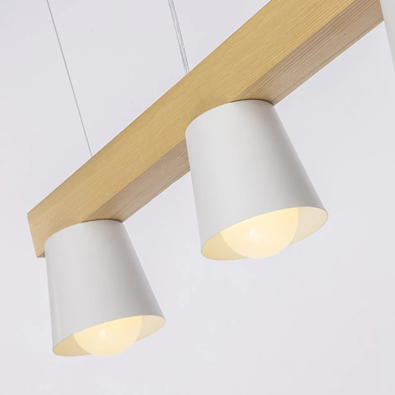 Japan Style Simple Wood Pendant Light Modern Black White Lampshade Wooden Pendant Lights Dining Room Hanging Lamp Kitchen Fixture (14)
