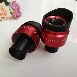 WF10X 22 мм красного цвета регулируемый высокая Eyepoint Биологический микроскоп окуляр объектива Biomicroscope Системы 23,2 мм глаз чашки