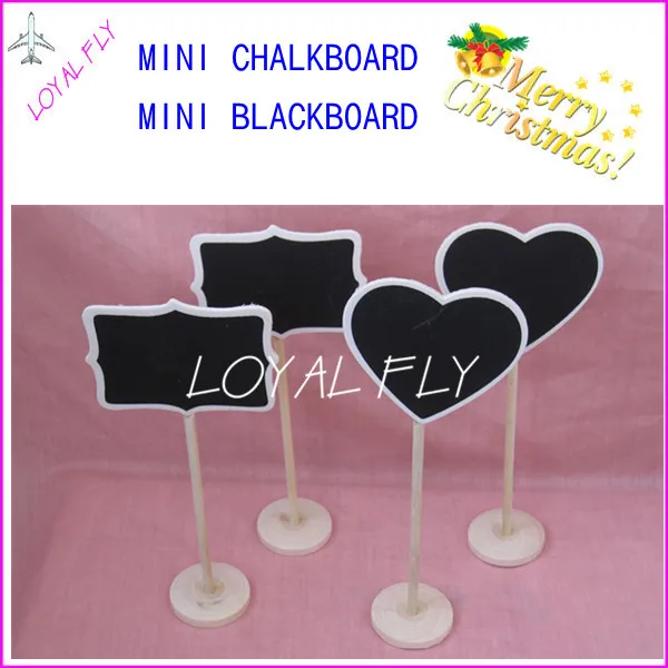 

30PCS Small Wooden Hearts/rectangle Blackboard,Wedding Table Numbers,Mini Wooden Chalkboards on Stand