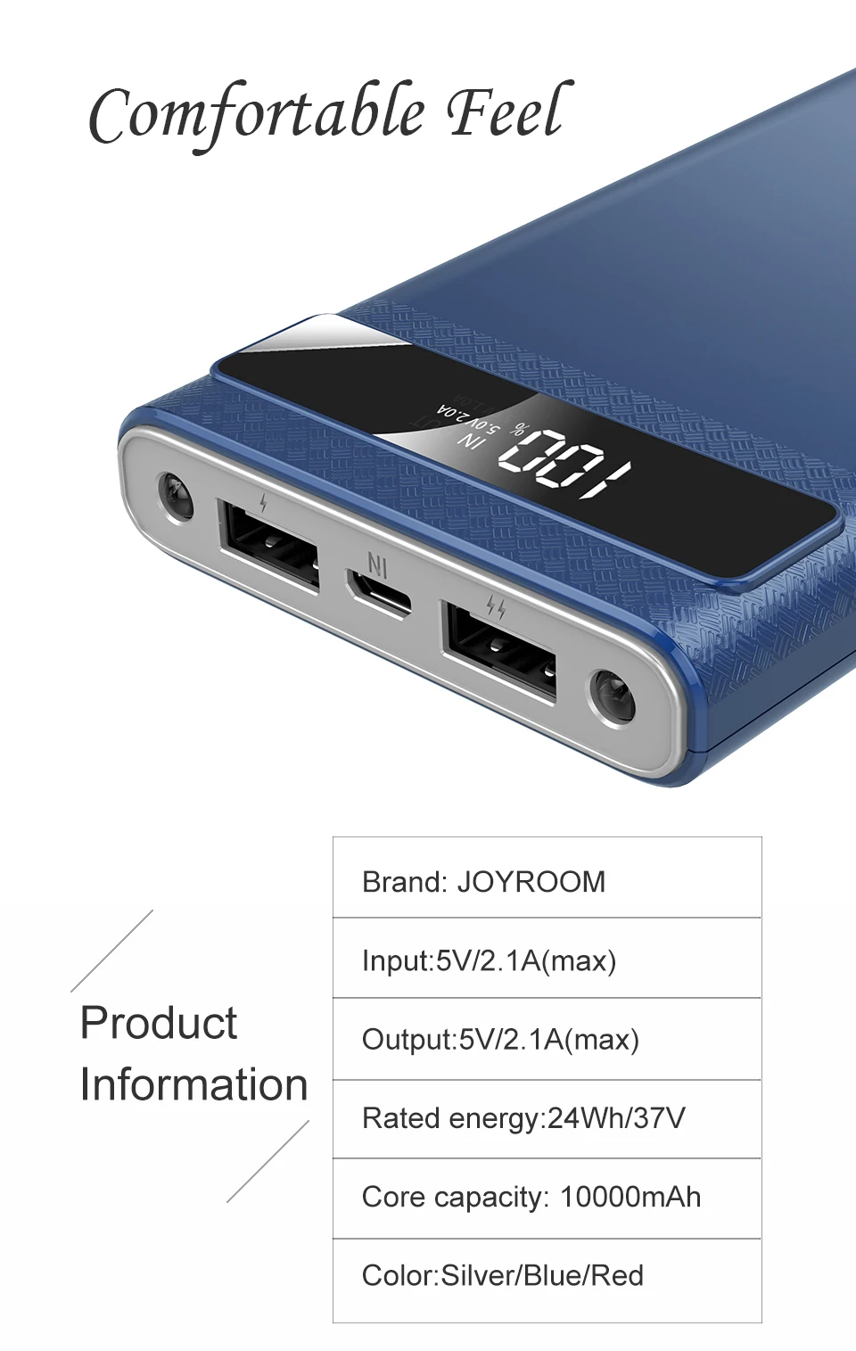 2.1A Быстрая Зарядка power Bank 10000 светодиодный фонарь мА · ч двойной USB внешний аккумулятор зарядное устройство для мобильных телефонов iPhone планшеты