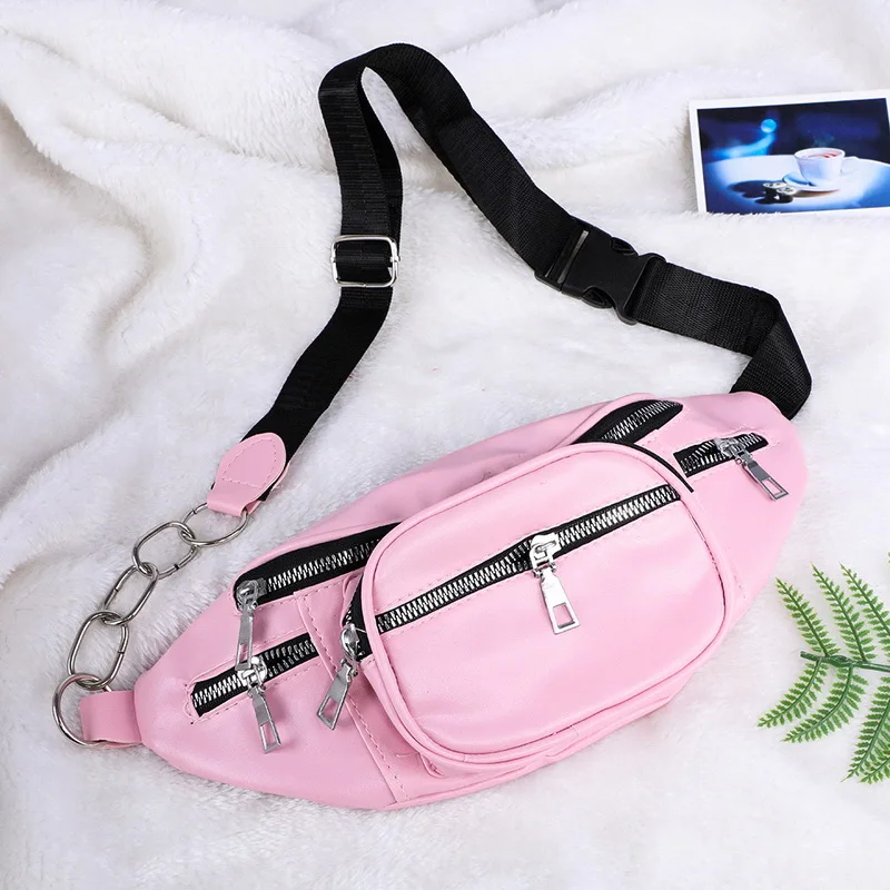 Oeak New Women Waist Bag Multifunction Women Waist Fashion Leather Phone Bags Small Belt Bag Cool Packs Women