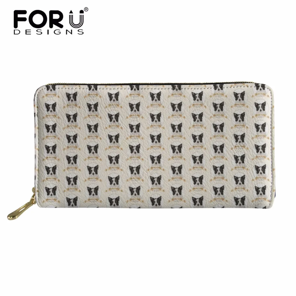 

FORUDESIGNS Border Collie Printing Long Wallets Women Phone Card Holder Ladies Cluth Party Money Bag for Girls Cute Coin Pocket