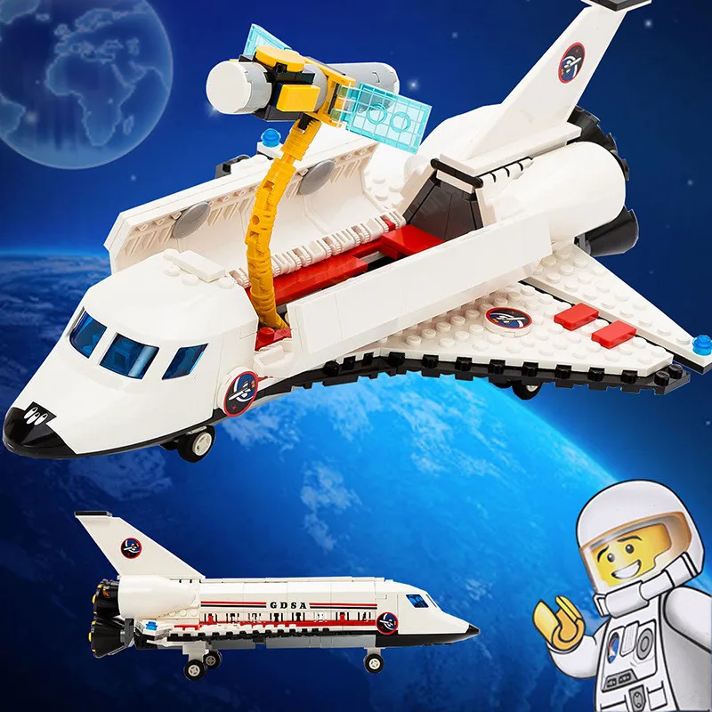 

297pcs LegoING Spaceport Space Shuttle Spacecraft Building Blocks Sets Spaceship Creator Bricks Educational Toys For Children