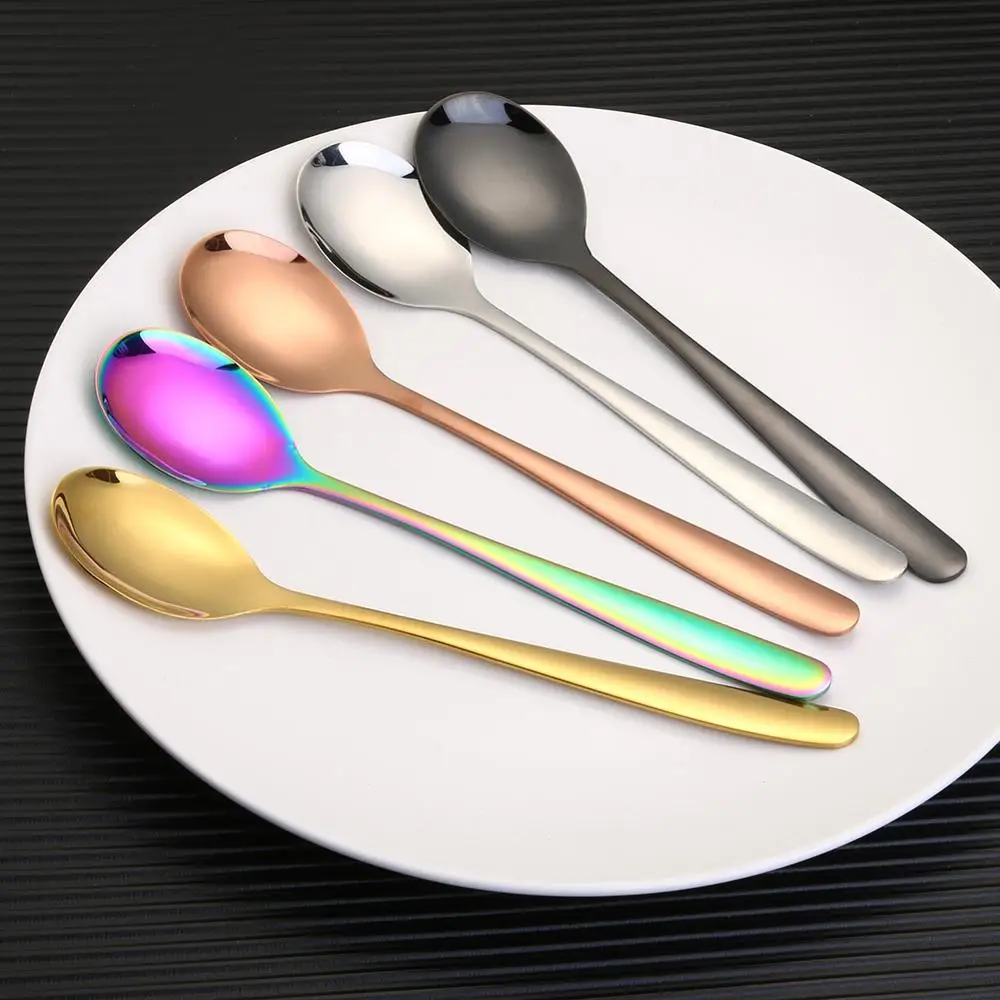 Long Handle Spoons Candy Teaspoon Tableware Kitchen Supplies Coffee Spoon