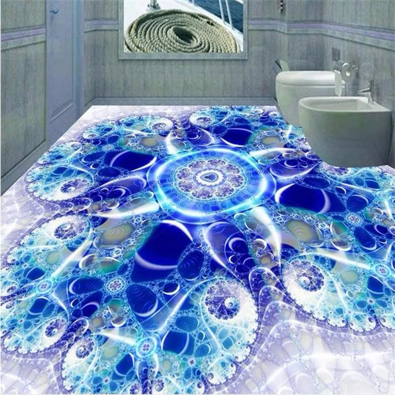 beibehang floor custom 3d floor murals Creative blue ocean wall papers home decor floor tiles photo wallpaper paper home decor однослойная труба blue ocean