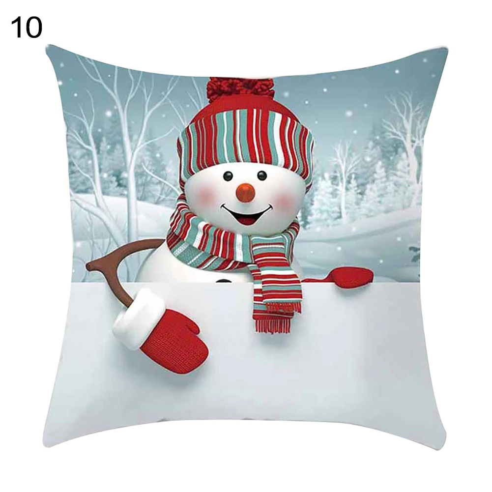 45*45 см Рождественский Снеговик Подушка Чехол для подушки для дивана, кровати и машины, Декор дома, отеля, детская комната рождественские украшения
