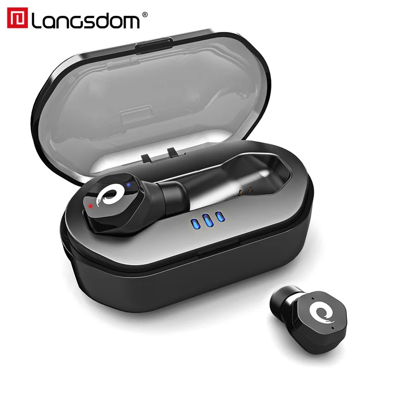 IPX7 Waterproof Bluetooth 4 2 Earphone Touch Control Wireless Earbuds Langsdom F8 TWS Wireless Headset For