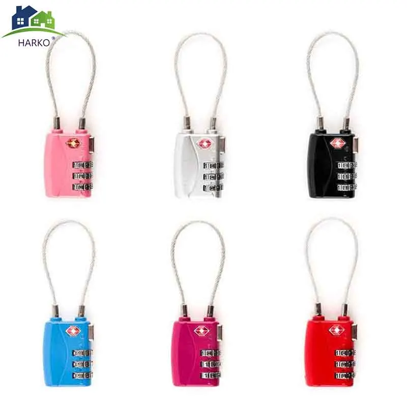 TSA Luggage Strap Locks Digit Plastic Alloy Password Customs 3 Digit