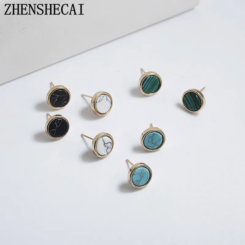 

Fashion 1Pair Round Shape Vintage Stud Earrings for women Trendy Party Black Earrings Jewelry gift 4 colors popular