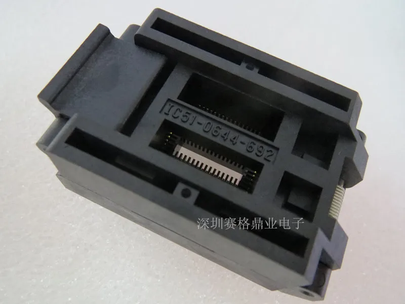 Adaptador de Banco de Ensaio Clamshell Yamaichi Chip Aplicável Espessura 1.6-3.2 mm Assento Queimando ic Soquete Ic51-0644-692 Qfp64 - Tqfp64 4 High Quality Computador e Escritório