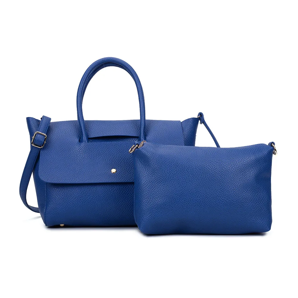 BLUE Модные женские сумки через плечо Bolsa Feminina Hobo однотонные женские сумки-тоут WDS340 - Цвет: BLUE