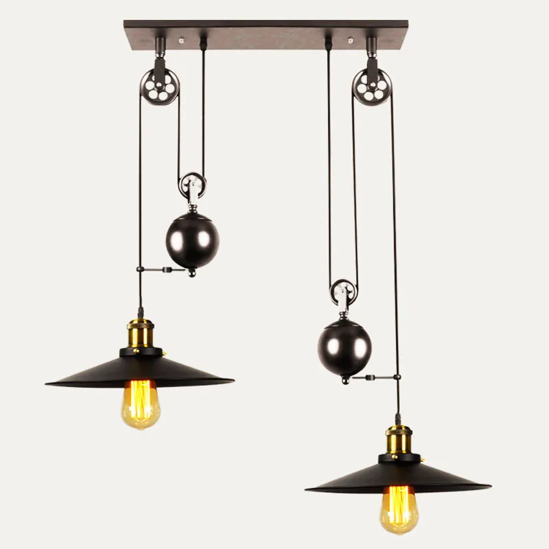 

Vintage Pulley Pendant light lamp Vintage Industrial Retro Pendant Light E27 Edison Retro loft industrial lamp