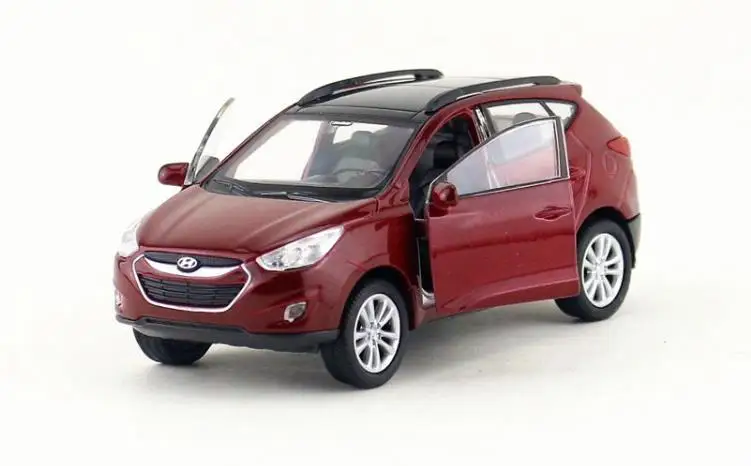 1:36 Масштаб hyundai Tucson IX35, игрушечный автомобиль из сплава, высокая модель ix35, игрушечный автомобиль с открытой дверью