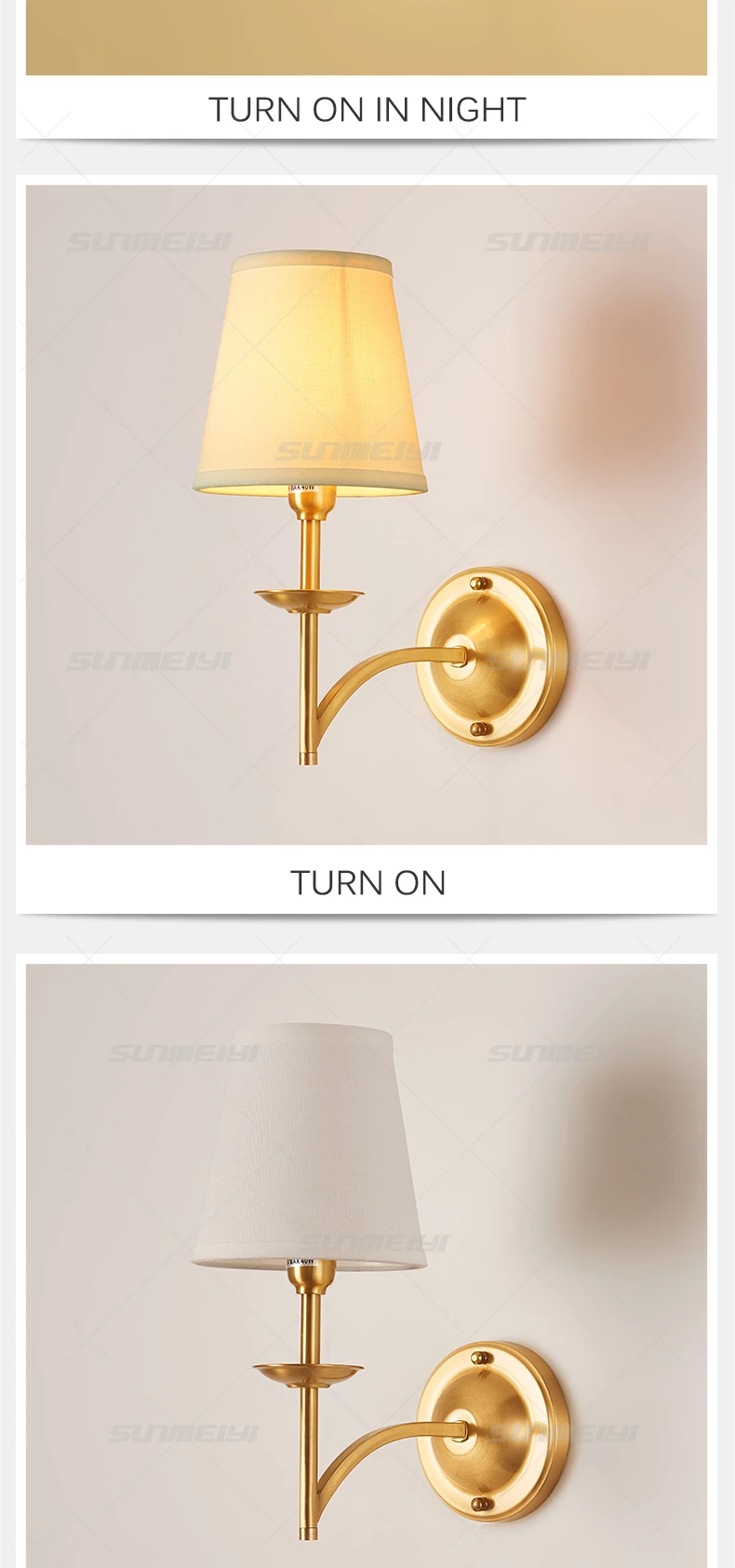 Современный полностью медный светодиодный настенный светильник, прикроватный светильник, винтажный настенный светильник для гостиной, спальни