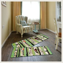 Пасторальный стиль зеленый лес Роскошные узоры Гостиная Прямоугольный ковер нескользящий моющийся прочный коврик в ванную комнату