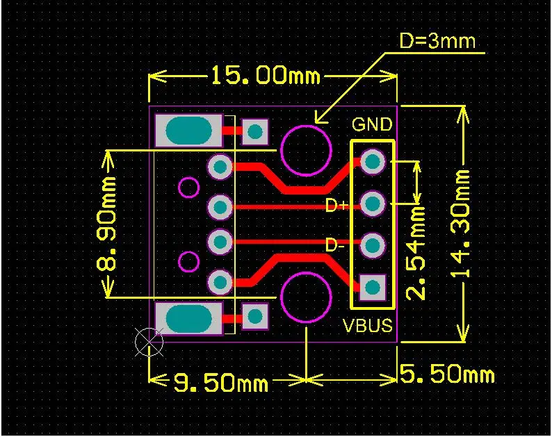 10 шт. Micro USB к DIP-адаптер 5pin разъем типа B pcb конвертер pinboard 2.54