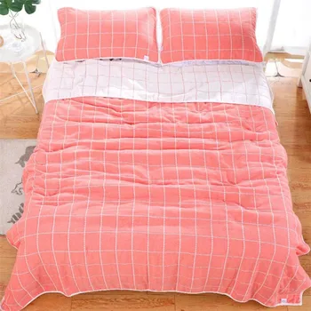 

200*230CM 6 layers cotton twin sleeping blanket air conditioner room bedding blanket 100% cotton muslin throw cover blanket