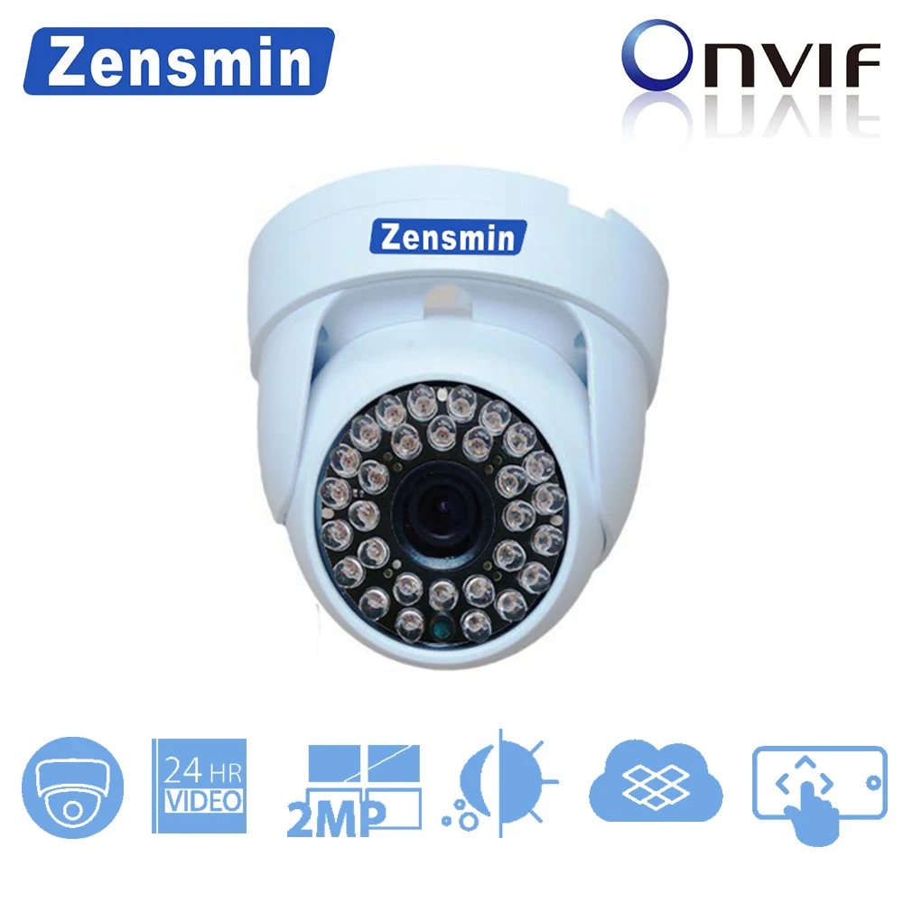 

Zensmin H.265 2.0MP IP Dome CCTV Camera indoor 1080p 48V poe camera system home security 24hours mobile app monitoring video