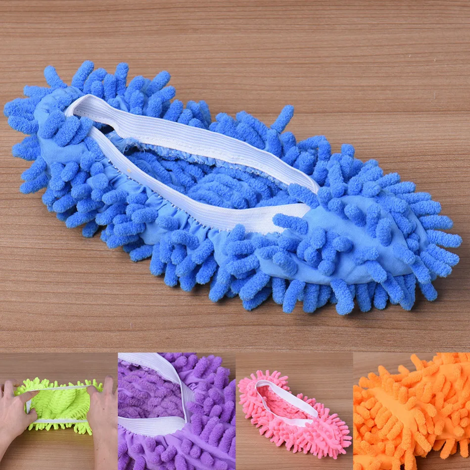 1PC Multifunctional Chenille Micro Fiber Slipper Shoe Covers Clean Slippers Lazy Drag Shoe Mop Caps Household Tools With 5 Color 1PC Multifunctional Chenille Micro Fiber Slipper Shoe Covers Clean Slippers Lazy Drag Shoe Mop Caps Household Tools With 5 Color