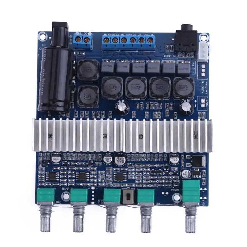 ALLOYSEED DC12V-24V 2x50W+100W Digital Audio Amplifier Board TPA3116D2 Subwoofer Speaker Amplifiers ALLOYSEED DC12V-24V 2x50W+100W Digital Audio Amplifier Board TPA3116D2 Subwoofer Speaker Amplifiers