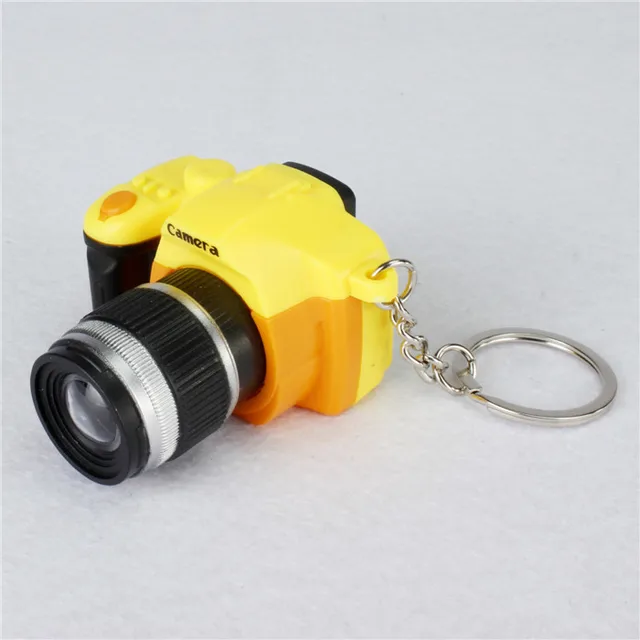10PCS Camera Keychain Mini Camera Keychain Car Key Chain Key Ring LED