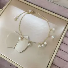 Жемчужные браслеты и браслеты для женщин, Пресноводный Жемчуг, классический браслет, аксессуар, гипоаллергенный, элегантный женский браслет цепь