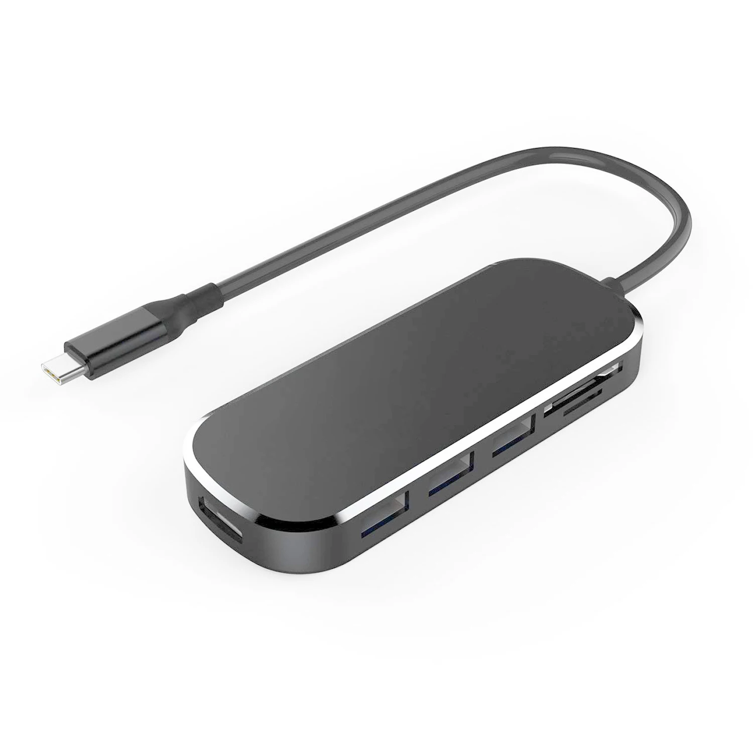 Gray Кабель с разъемами типа c и HDMI к usb3.0HUB эспандер концентратор USB-C док-станция для чтения - Цвет: Gray
