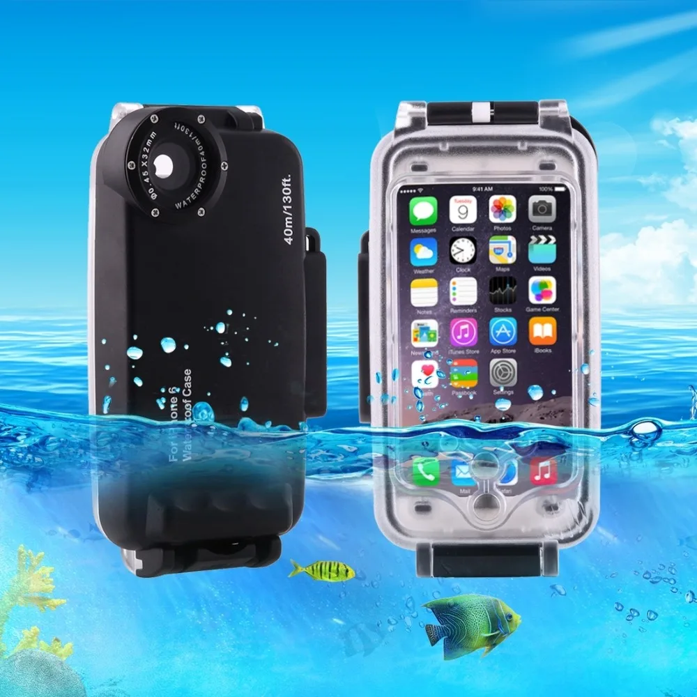 Для iPhone 6 6s 7 7 Plus 6 Plus водонепроницаемый корпус для дайвинга чехол PC ABS сумка Грязь/ударопрочный фото видео съемки под водой
