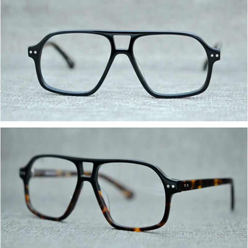 

Vazrobe Vintage Acetate Glasses Men Women Eye Glasses Frames Man Quality Prescription Spectacles Eyeglass Clear Lens Retro Male