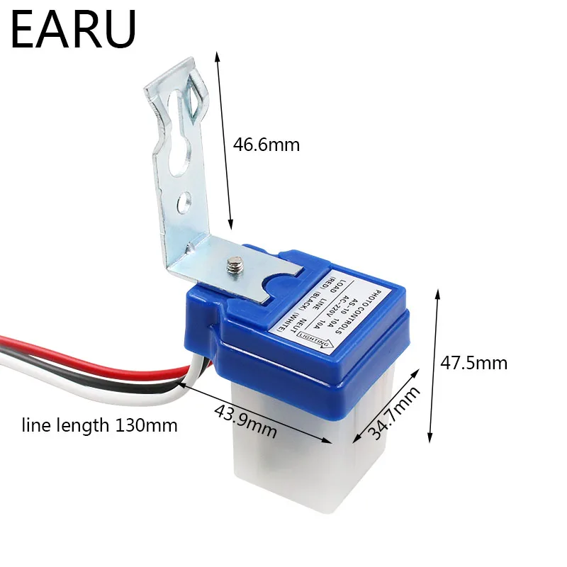 rubber switch cap Automatic On Off Photocell Street Lamp Light Switch Controller DC AC 220V 50-60Hz 10A Photo Control Photoswitch Sensor Switch light switch brass