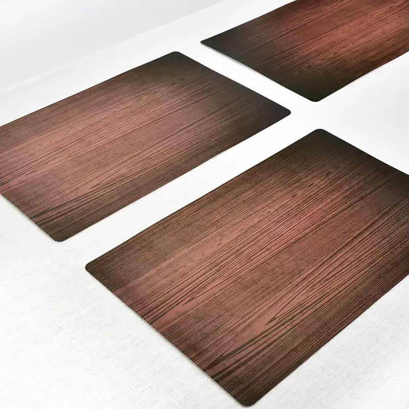 Dining Tables Place Mats Wood Grain Personality Eat Tableware