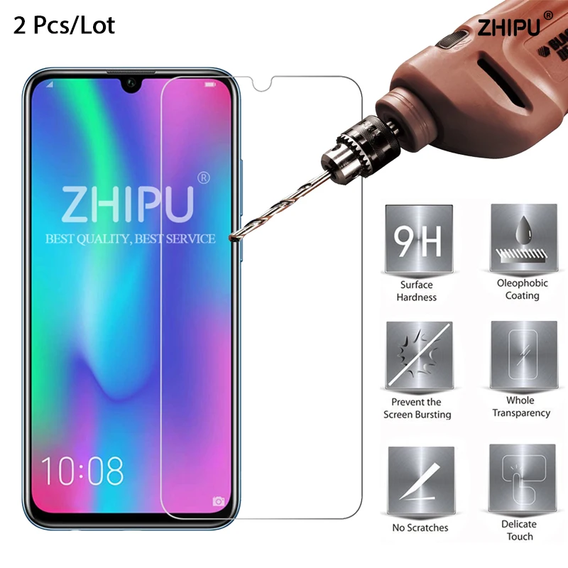 2 шт./партия закаленное стекло для huawei Honor 10 Lite/P Smart защитное стекло 2.5D 9H стекло для huawei P Smart