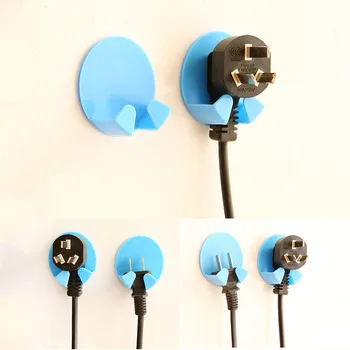 

2Pcs Practical Self-AdheSive Power Plug Socket Holder Sticky Hooks Home Hotel Wall Hanger Storage Tools Best Price