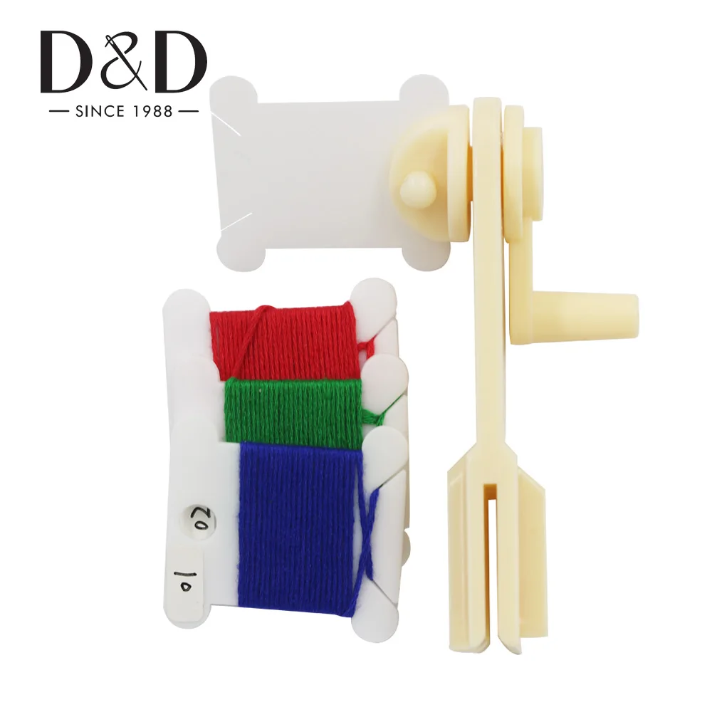 

Plastic Thread Bobbins Spool Thread Card&String Winder for Cross Stitch Embroidery Floss Craft Storage Holder DIY Sewing Tools