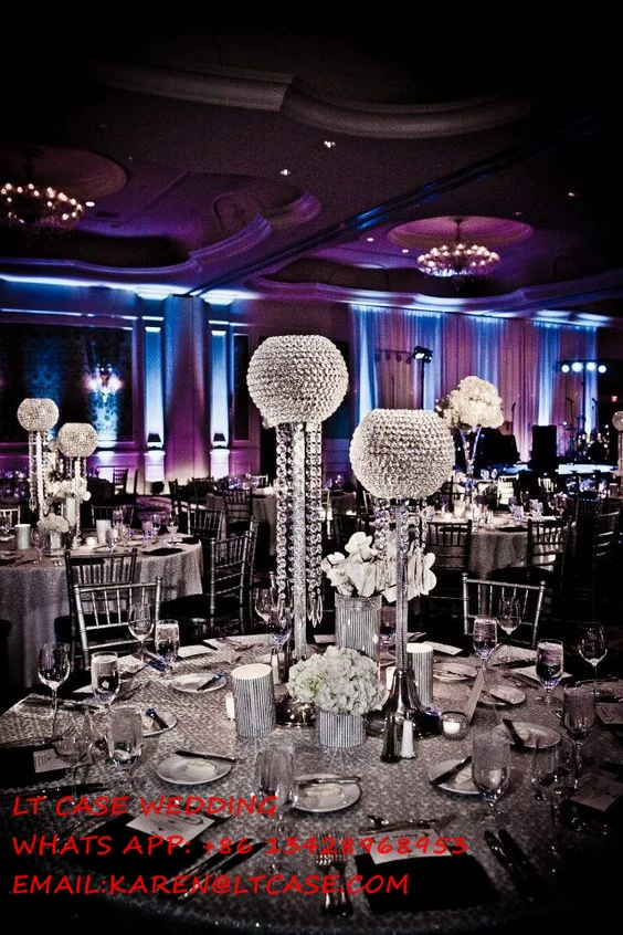 New crystal big globe wedding centerpiece , candle holder , flower