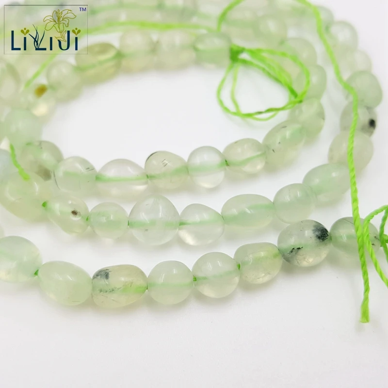 

Lii Ji Natural Stone Prehnite 4-5mm Irregular Shape beads DIY Jewelry Making Bracelet Necklace Approx 39cm