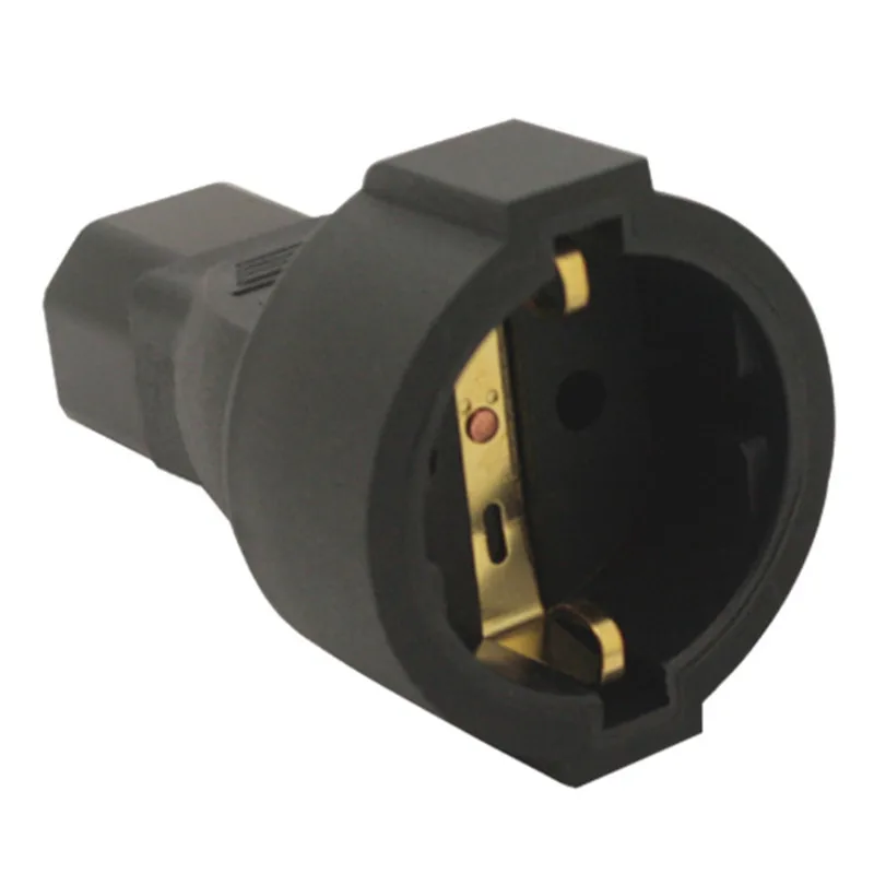 Адаптер питания для розетки IEC320 C14 в Европу Франция Германия|3pin plug|male power plugadapter |