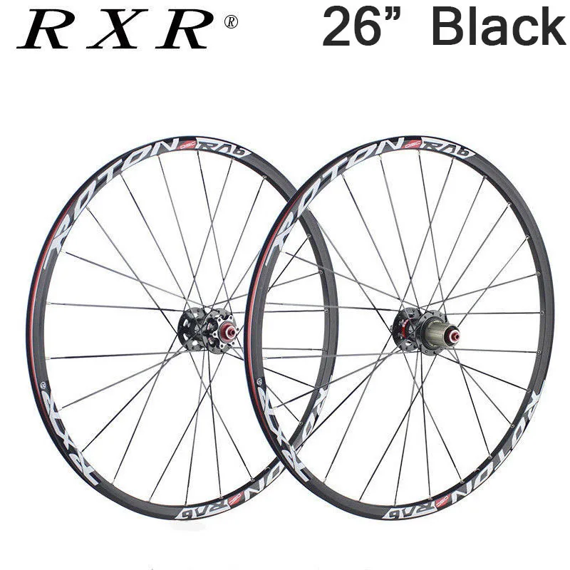 RXR колеса RA6 26/27. 5/2" колеса горного велосипеда горный велосипед колеса из углеродного волокна ступицы Подшипники 25 мм обод - Цвет: Black-26